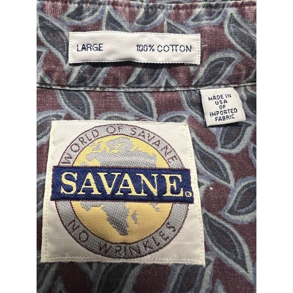 Vintage Savane Process 2000 Men’s Shirt Large Grunge Cotton USA - Picture 5 of 10